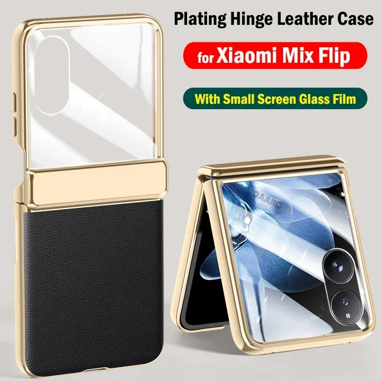 Шарнирный чехол с покрытием для Xiaomi Mix Flip Case Роскошный кожаный чехол для Xiaomi Mix Flip Защитный чехол с петлями и маленькая стеклянная пленка 
Шарнирный чехол с покрытием для Xiaomi Mix Flip Case Роскошный кожаный чехол для Xiaomi Mix Flip Защитный чехол с петлями и маленькая стеклянная пленка