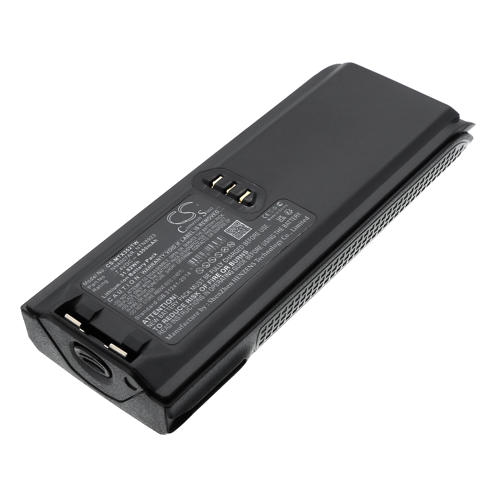 Cameron Sino 4300mAh Battery NTN8923 NTN8294 for Motorola XTS3000 XTS3500 XTS5000 Tetra MTP200 MTP300 NTN8293 NTN8294 XTS4250
Cameron Sino 4300mAh Battery NTN8923 NTN8294 for Motorola XTS3000 XTS3500 XTS5000 Tetra MTP200 MTP300 NTN8293 NTN8294 XTS4250