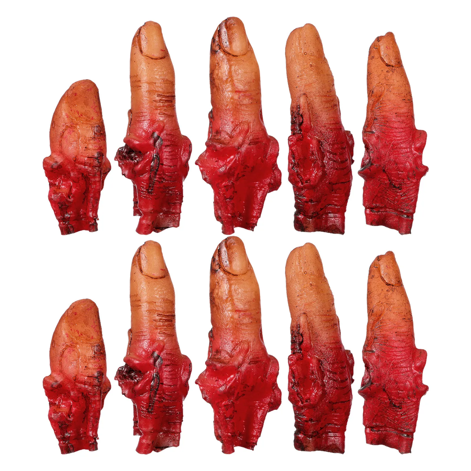 10Pcs Lifelike Fake Fingers with Blood Halloween Horror Props Severed Finger Decor for Party Scare Prank Decoration Supplies
10Pcs Lifelike Fake Fingers with Blood Halloween Horror Props Severed Finger Decor for Party Scare Prank Decoration Supplies