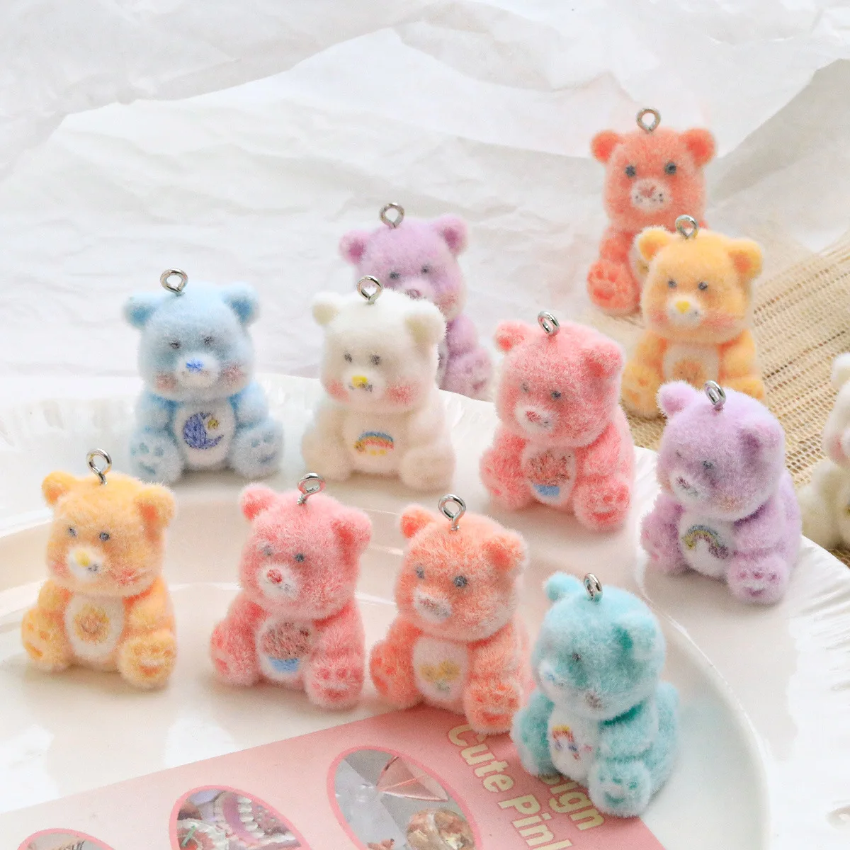 7Pcs Cute Flocked Little Bear Pendant Resin Cartoon Small Doll Keychain Phone Chain Bag Charm Accessories
7Pcs Cute Flocked Little Bear Pendant Resin Cartoon Small Doll Keychain Phone Chain Bag Charm Accessories