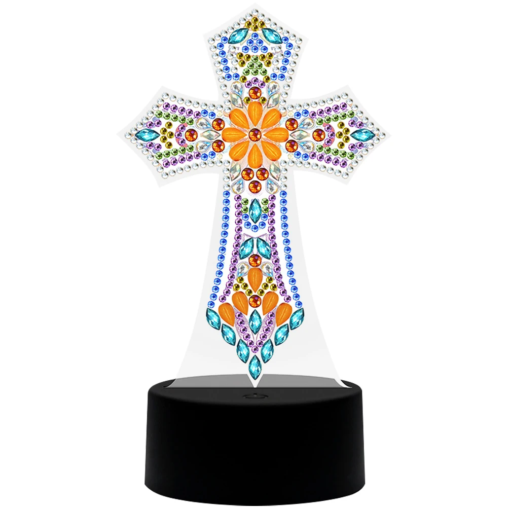 DIY Cross Diamond Rhinestones Painting Light Table Desk Light Desk Nightstand Cross Lamp Bedside Lamp
DIY Cross Diamond Rhinestones Painting Light Table Desk Light Desk Nightstand Cross Lamp Bedside Lamp