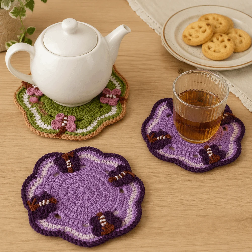 Knitted Butterfly Crochet Placemat Decorative Anti-scald Dining Table Coaster Handmade Cute Heat Insulation Mats
Knitted Butterfly Crochet Placemat Decorative Anti-scald Dining Table Coaster Handmade Cute Heat Insulation Mats