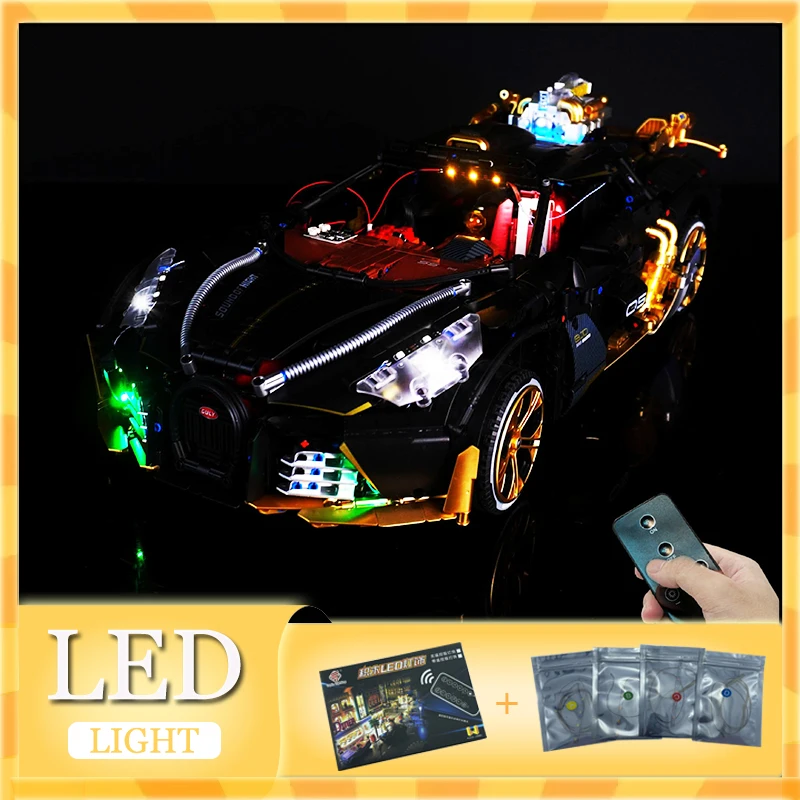 RC DIY LED Light Kit For LEGO GULY 10631 Technical Matte Black Super Car ( Only LED Light,Without Blocks Model)
RC DIY LED Light Kit For LEGO GULY 10631 Technical Matte Black Super Car ( Only LED Light,Without Blocks Model)