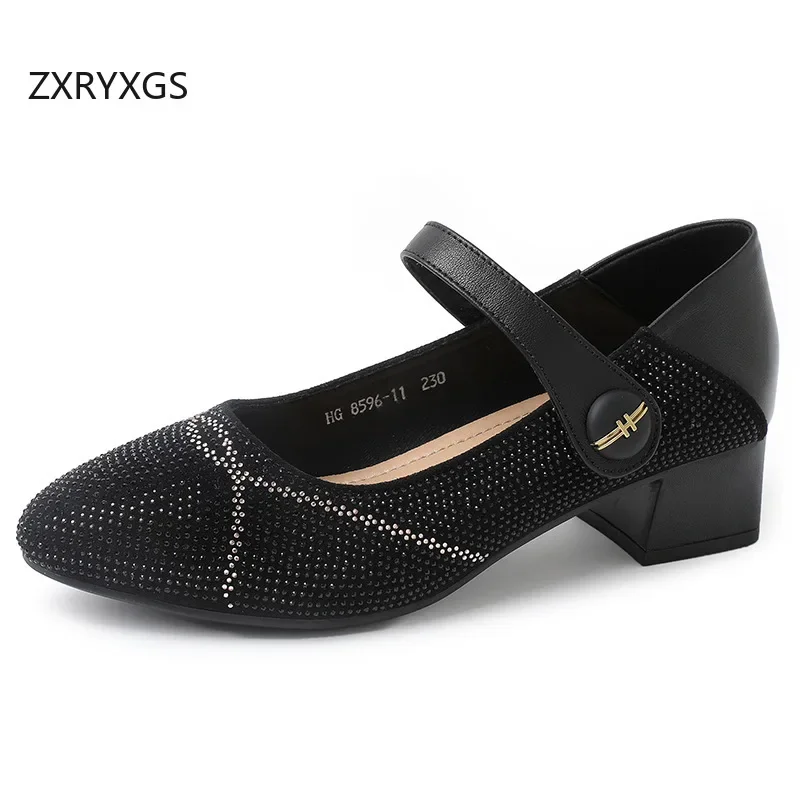 ZXRYXGS 2024 Autumn New Pointed Rhinestone Shoes Black Shallow Mouth Women Fashion Shoes Soft Sole Middle Heel Shoes Size 32-43
ZXRYXGS 2024 Autumn New Pointed Rhinestone Shoes Black Shallow Mouth Women Fashion Shoes Soft Sole Middle Heel Shoes Size 32-43