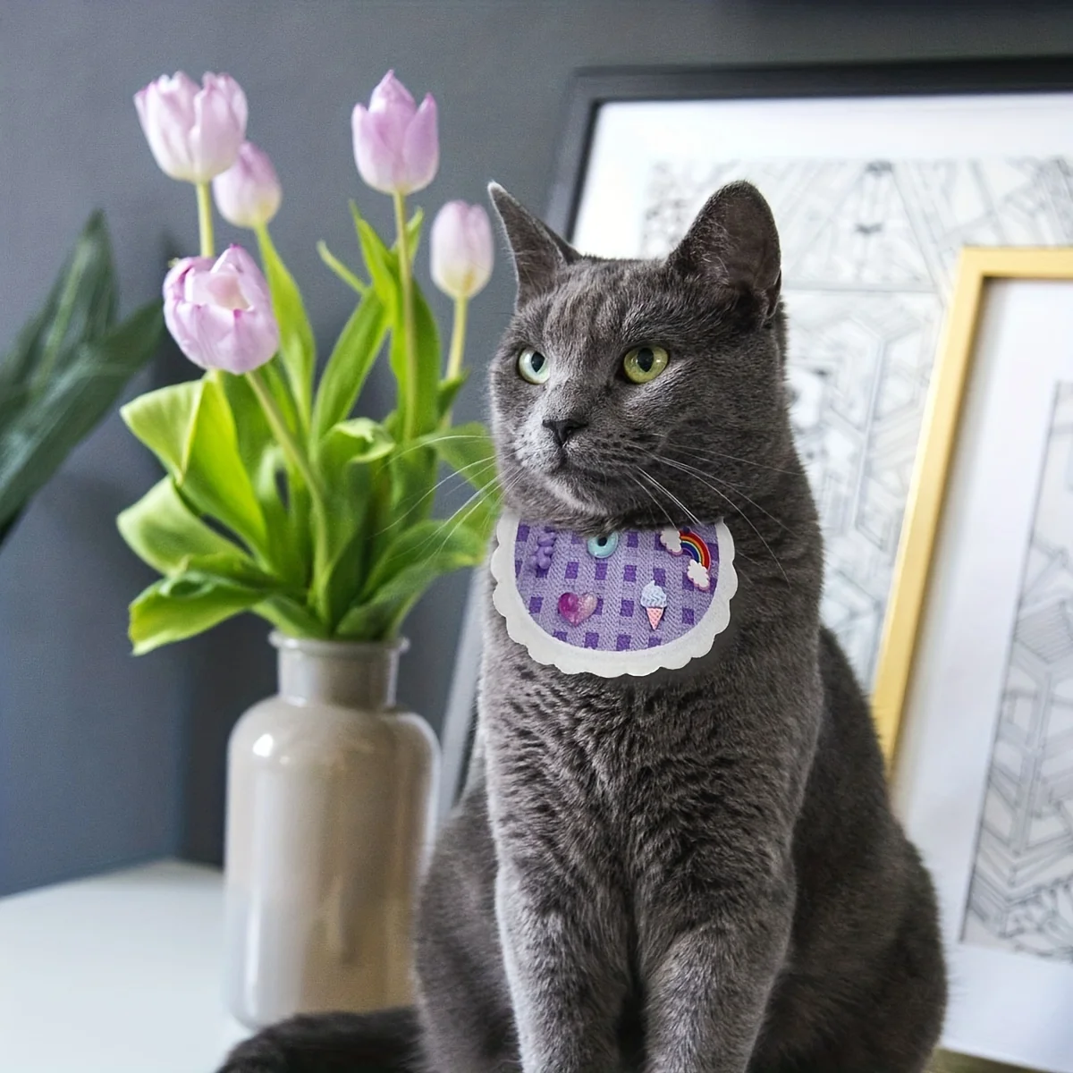 Plaid Pet Scarf Lovely Suger Candy Cat Bib Collar Dog Saliva Towel Pets Accessories
Plaid Pet Scarf Lovely Suger Candy Cat Bib Collar Dog Saliva Towel Pets Accessories