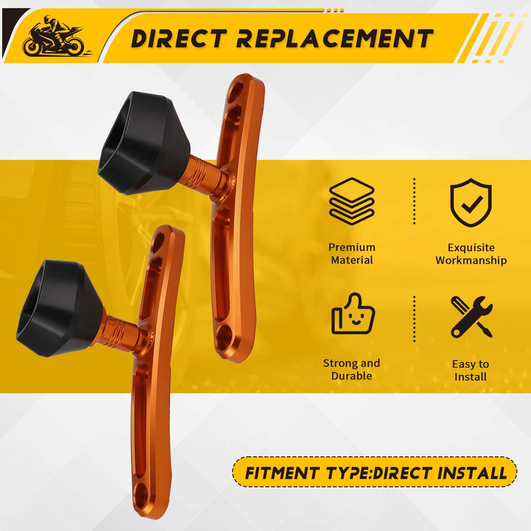 T47C_Motorcycle Accessories for 1390 SUPERDUKE R 2024 1290 SUPER DUKE R 2020-2023 Frame Crash Sliders Protection Pads Orange
T47C_Motorcycle Accessories for 1390 SUPERDUKE R 2024 1290 SUPER DUKE R 2020-2023 Frame Crash Sliders Protection Pads Orange