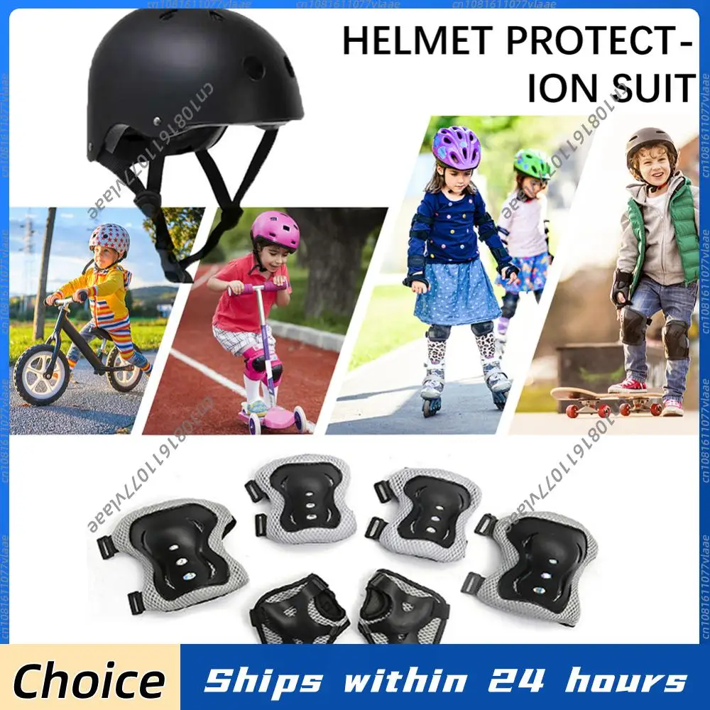 Children Knee Elbow Support Impact Resistant with Helmet Riding Wrist Guards Shock-absorbing 7 in 1 Breathable for Outdoor Sport
Children Knee Elbow Support Impact Resistant with Helmet Riding Wrist Guards Shock-absorbing 7 in 1 Breathable for Outdoor Sport