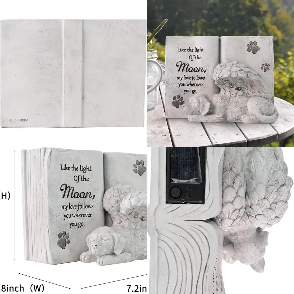 Статуя солнечной собаки-ангела, мемориальный камень для собаки, мемориальные подарки для собак или садовый мемориальный камень, похожий свет луны...
Статуя солнечной собаки-ангела, мемориальный камень для собаки, мемориальные подарки для собак или садовый мемориальный камень, похожий свет луны...