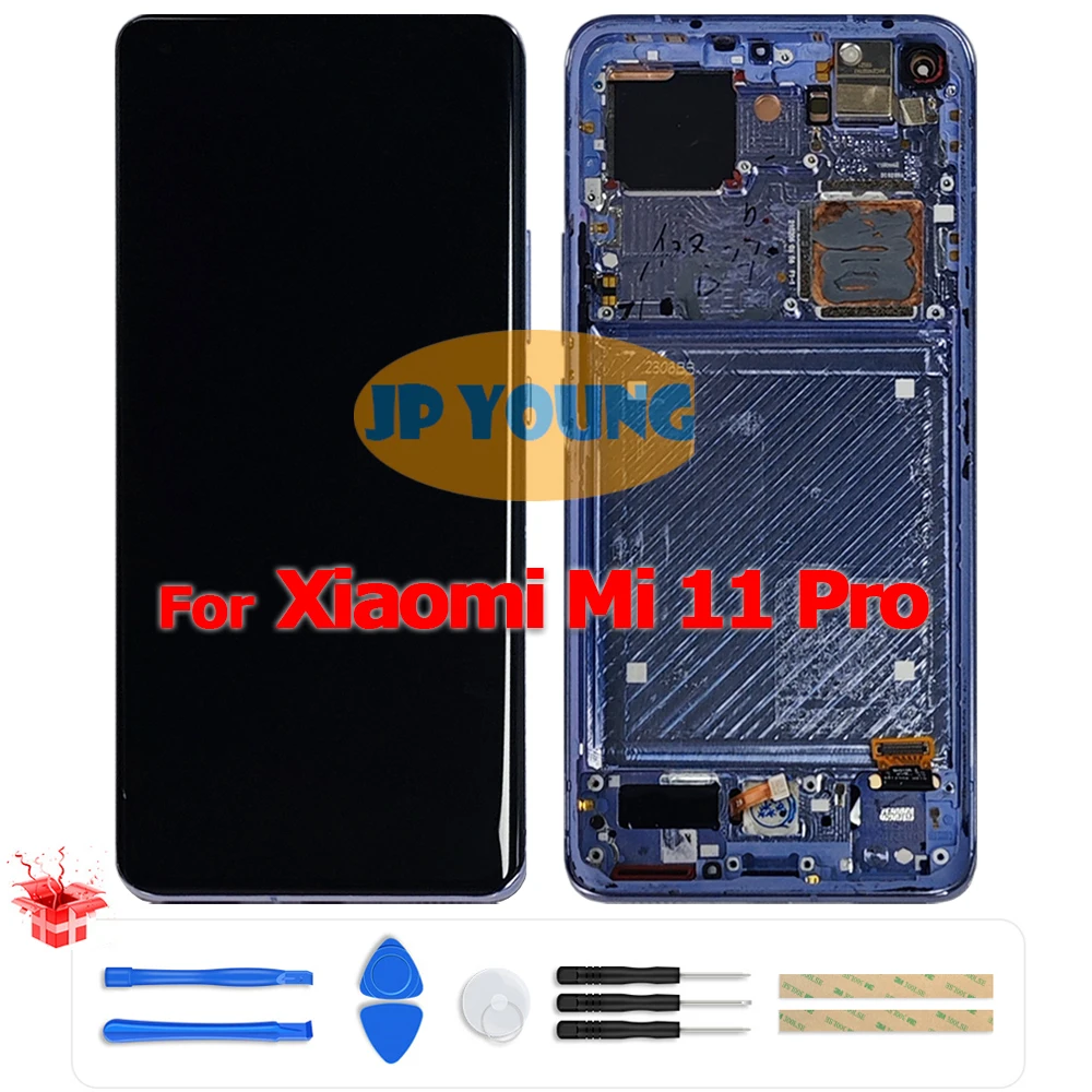 Original 6.81" AMOLED Touch Screen Digitizer Assembly With Frame for Xiaomi Mi 11 Pro M2102K1AC - Replacement
Original 6.81" AMOLED Touch Screen Digitizer Assembly With Frame for Xiaomi Mi 11 Pro M2102K1AC - Replacement