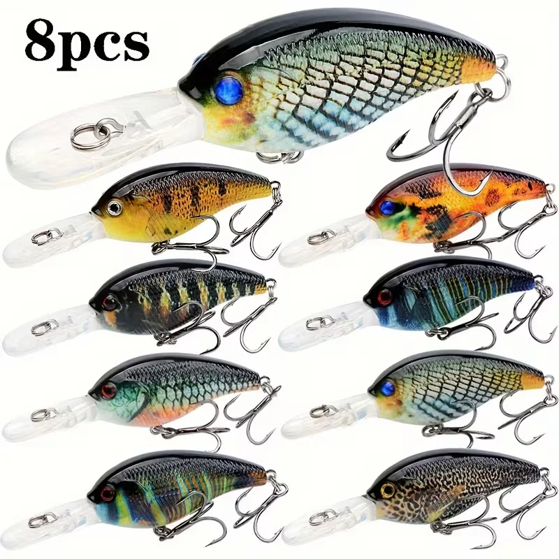 8pcs Jerkbait Minnow ABS Hard Bait Artificial Wobbler For Carp Bass Pike Fish Bass Trolling Swimbait Crankbait Fishing Lures Set
8pcs Jerkbait Minnow ABS Hard Bait Artificial Wobbler For Carp Bass Pike Fish Bass Trolling Swimbait Crankbait Fishing Lures Set