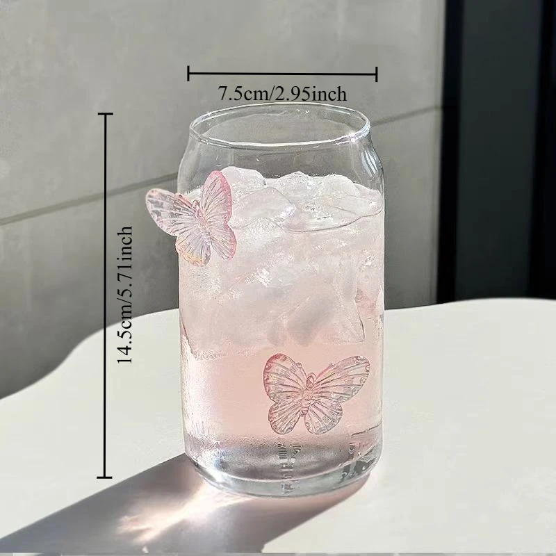 Cola Shaped Glass Water Cup with Straw High-value Cute Butterfly Glassware Household Cold Drink Juice Milk Coffee Cup
Cola Shaped Glass Water Cup with Straw High-value Cute Butterfly Glassware Household Cold Drink Juice Milk Coffee Cup