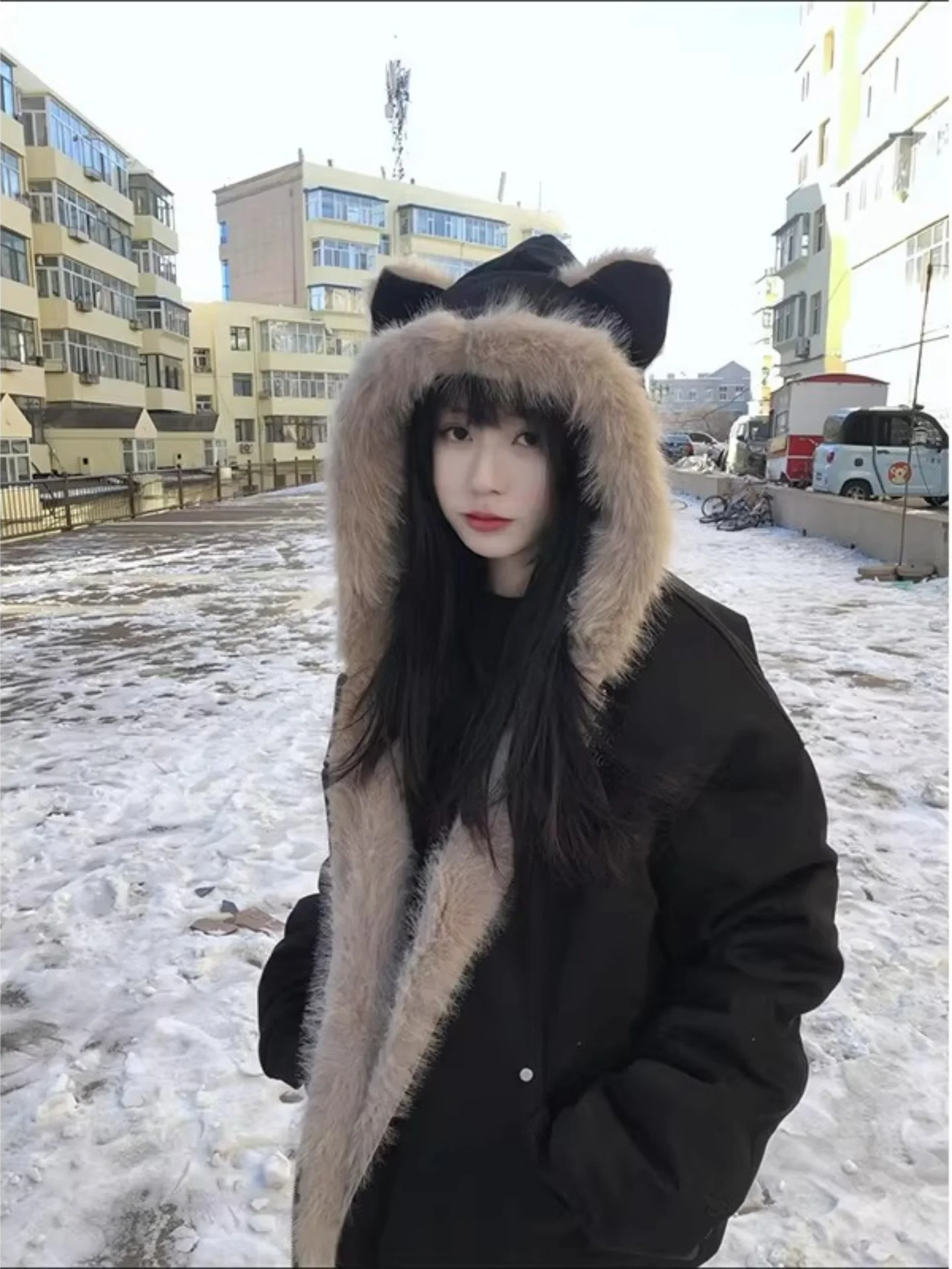Ear Hooded Thiened Fur Collar Men's Cotton Jaet Winter Warm Retro American Sle Couple's Cotton Coat Youth Casual
Ear Hooded Thiened Fur Collar Men's Cotton Jaet Winter Warm Retro American Sle Couple's Cotton Coat Youth Casual