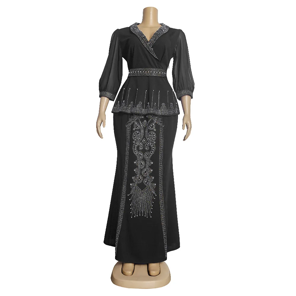 Autumn New Luxury Women Sets Tops Skirt Suit Elegant African Wedding Party Evening Gown Ruffle Sleeve Bodycon Skirts Suit
Autumn New Luxury Women Sets Tops Skirt Suit Elegant African Wedding Party Evening Gown Ruffle Sleeve Bodycon Skirts Suit
