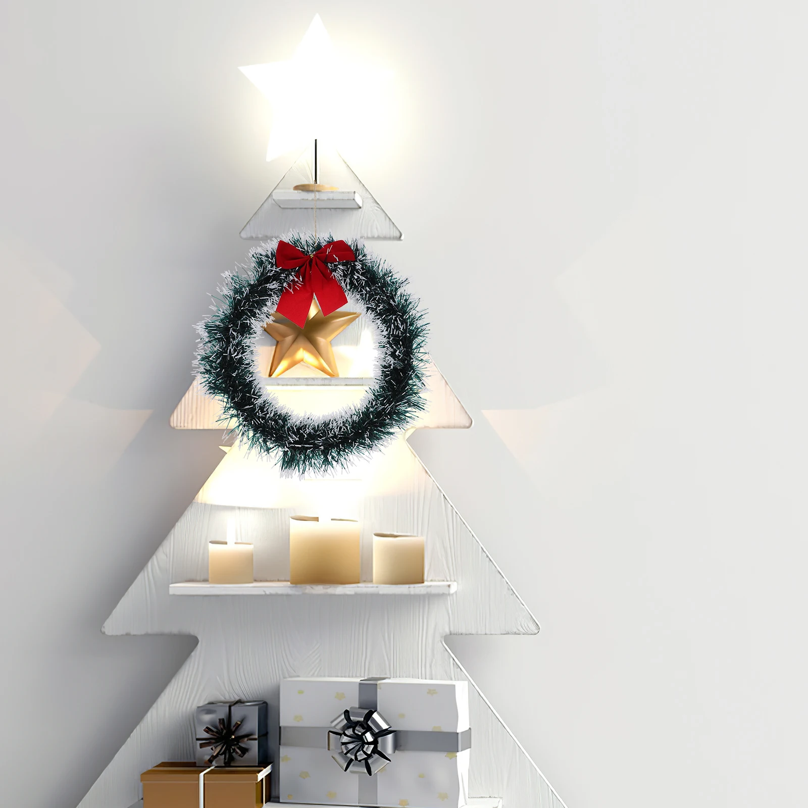 Christmas Wreath Bowknot Lightweight Classic Color Holiday Decorative Pendants Wreath nament Festive Atmosphere
Christmas Wreath Bowknot Lightweight Classic Color Holiday Decorative Pendants Wreath nament Festive Atmosphere