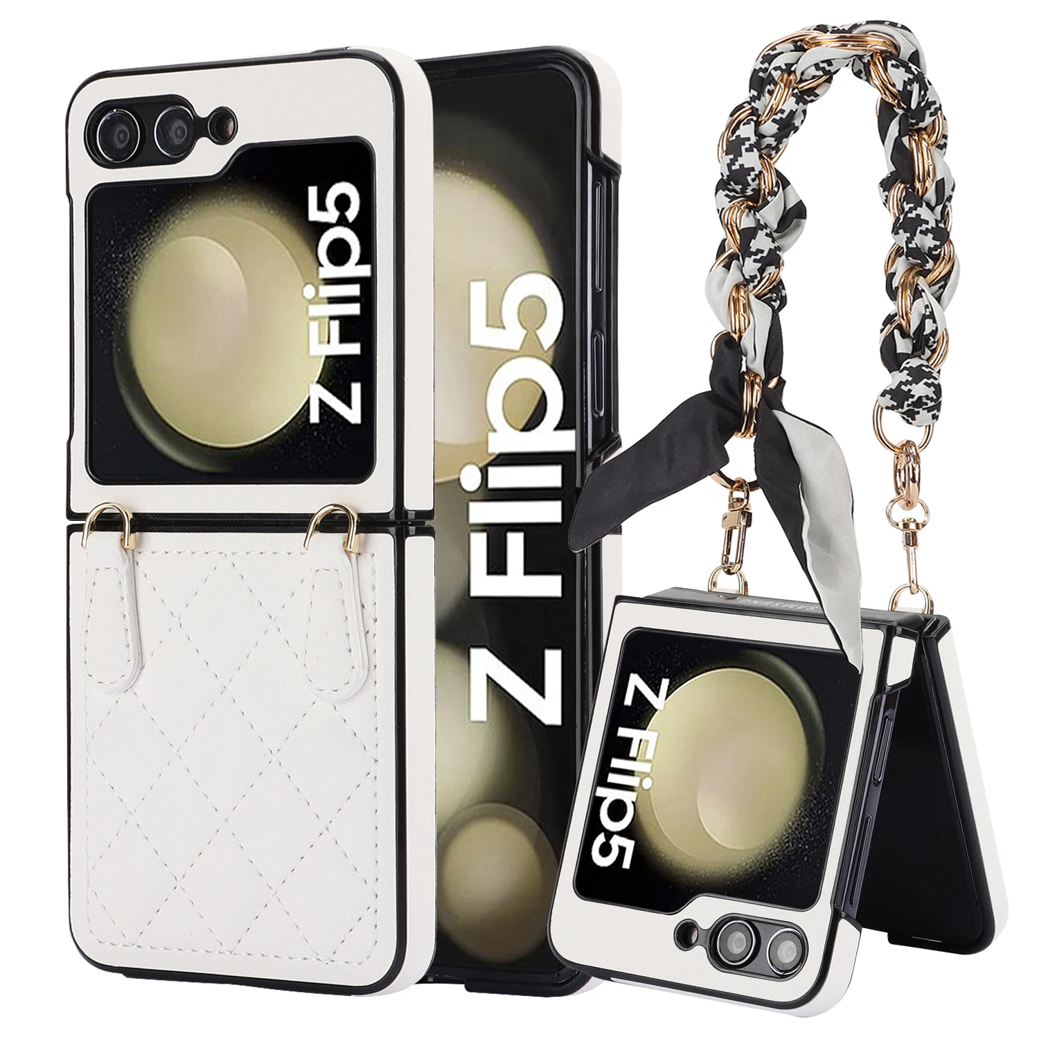 Z Flip6 Fashion Wrist Strap Leather Case for Galaxy Zflip5 Z Flip 6 5 4 3 Flip3 Z Flip4 2in1 Full Coverage Scarf Bracelet Cover
Z Flip6 Fashion Wrist Strap Leather Case for Galaxy Zflip5 Z Flip 6 5 4 3 Flip3 Z Flip4 2in1 Full Coverage Scarf Bracelet Cover
