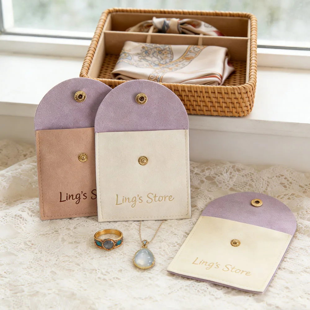 50 шт. персонализированных мешочков для украшений из микрофибры, замшевый бархатный конверт с клапаном, футляр для колец, серег, браслетов, коробка для хранения
50 шт. персонализированных мешочков для украшений из микрофибры, замшевый бархатный конверт с клапаном, футляр для колец, серег, браслетов, коробка для хранения