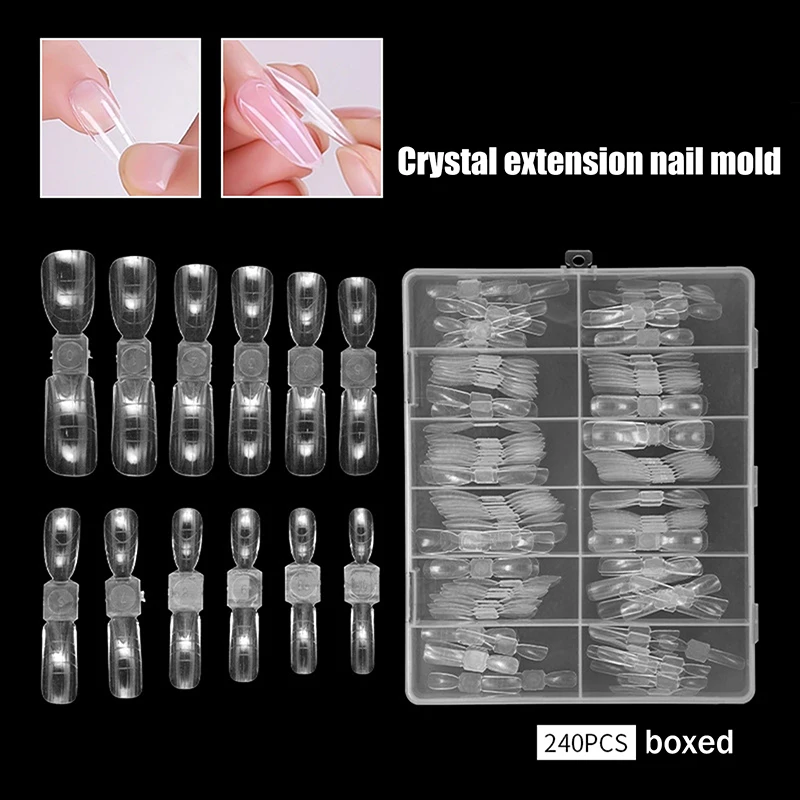 【240Pcs/box Double Ended Nail Dual Forms Reusable Square Coffin Extension Molds Gel Builder Tips Professional Salon Nail Art】
【240Pcs/box Double Ended Nail Dual Forms Reusable Square Coffin Extension Molds Gel Builder Tips Professional Salon Nail Art】