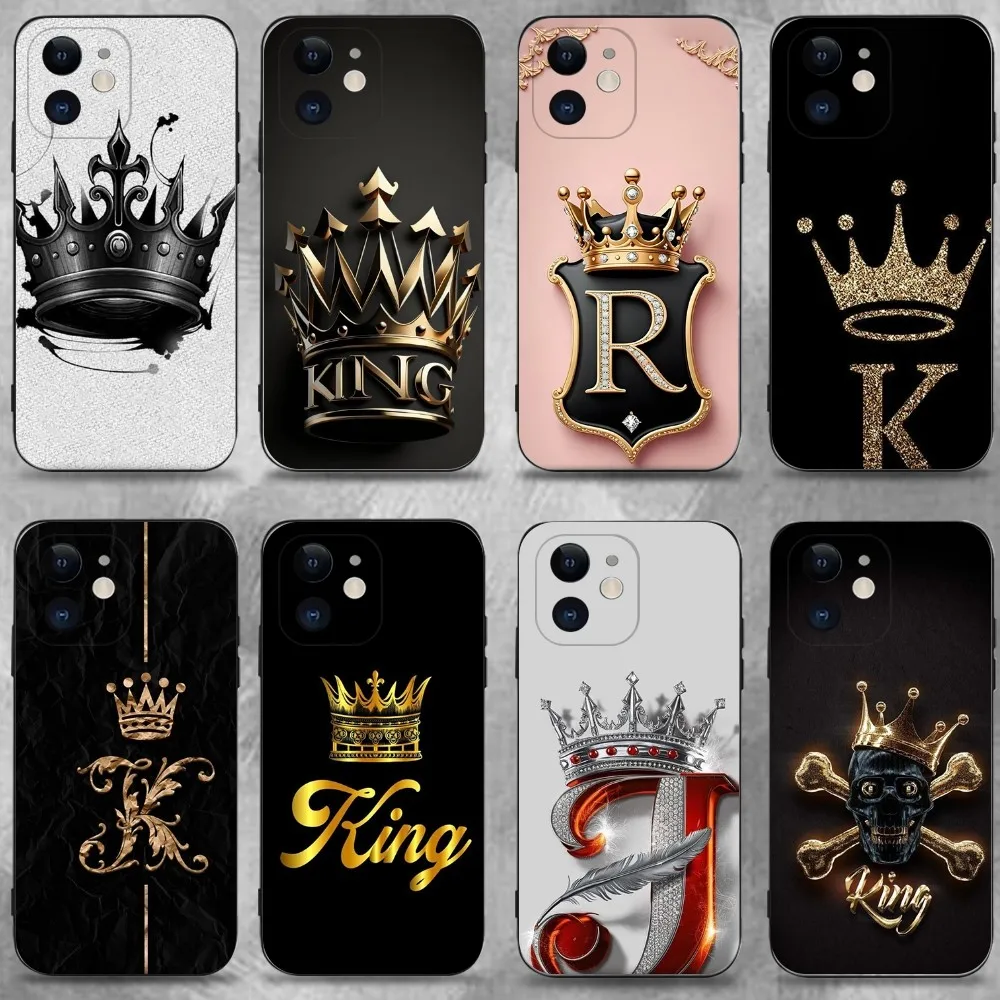 Cute King Queen Crown Phone Case For iPhone 16,15,14,13,12,11 Plus,Pro Max,XS,X,XR,SE,Mini,8,7,Soft Silicone Black Cover
Cute King Queen Crown Phone Case For iPhone 16,15,14,13,12,11 Plus,Pro Max,XS,X,XR,SE,Mini,8,7,Soft Silicone Black Cover
