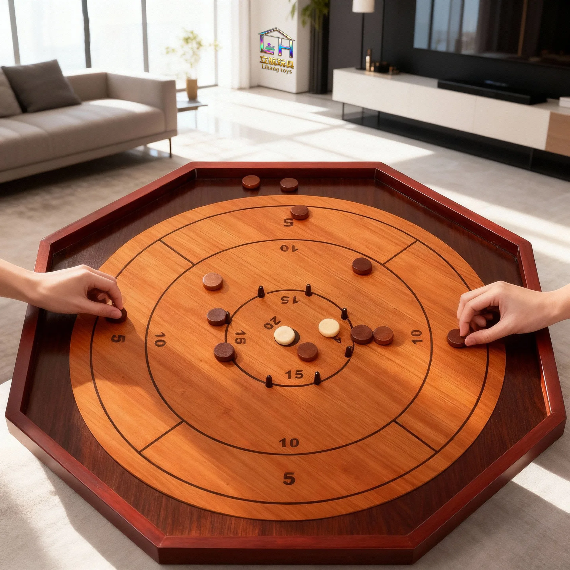 Solid wood Canadian chess cprokinole game board game reaction power game party play backgammon
Solid wood Canadian chess cprokinole game board game reaction power game party play backgammon