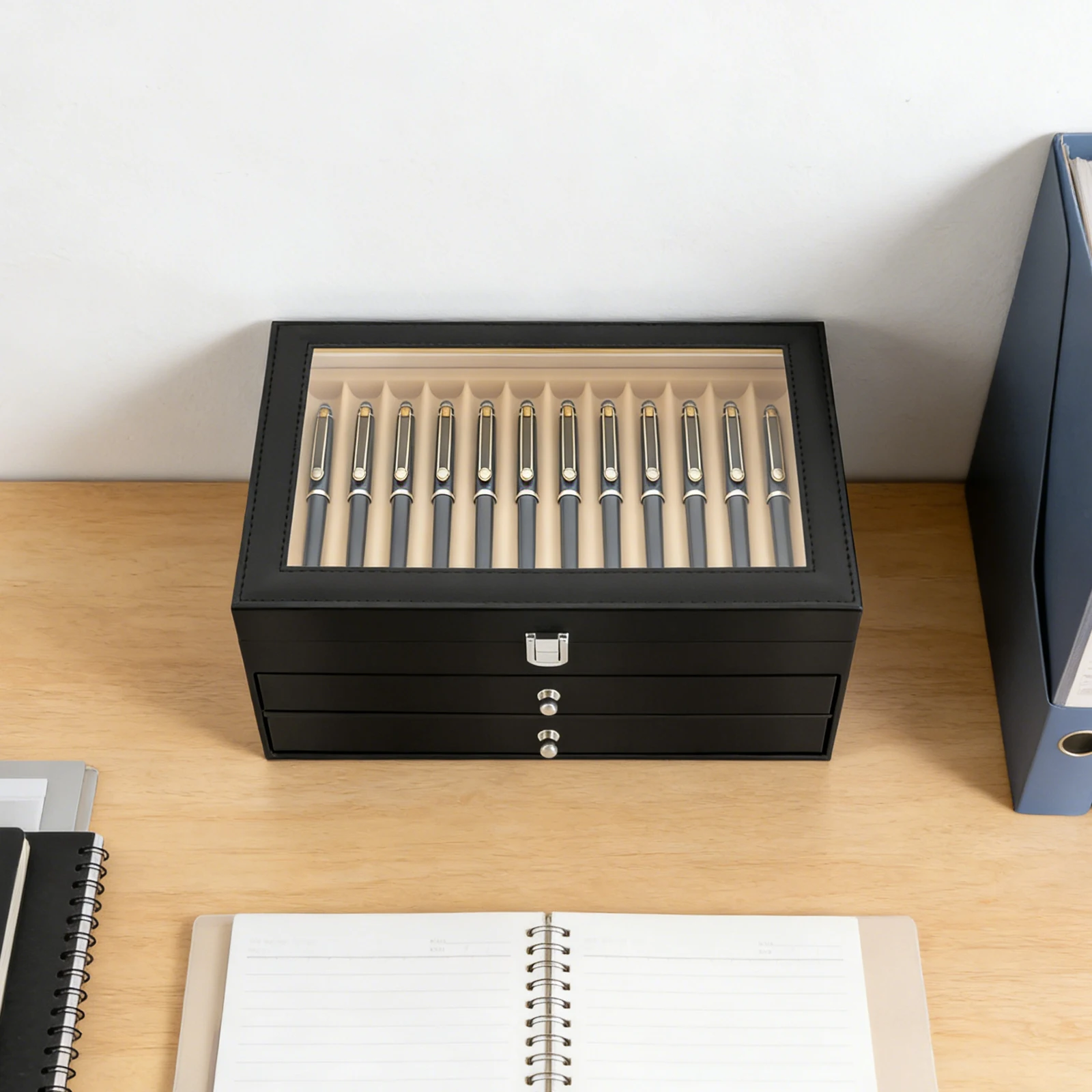 3-Tier Pen Collector, Desktop 36 Pen Display Box, Pen Organizer with Drawers Clear Glass
3-Tier Pen Collector, Desktop 36 Pen Display Box, Pen Organizer with Drawers Clear Glass