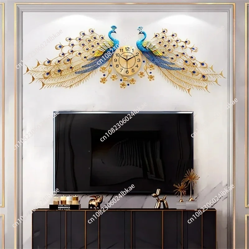 Modern Creative Wall Clock Wall Peacock Clock Wall Clock Living Room Decoration Home Decor European Light Luxury Silent Clocks
Modern Creative Wall Clock Wall Peacock Clock Wall Clock Living Room Decoration Home Decor European Light Luxury Silent Clocks