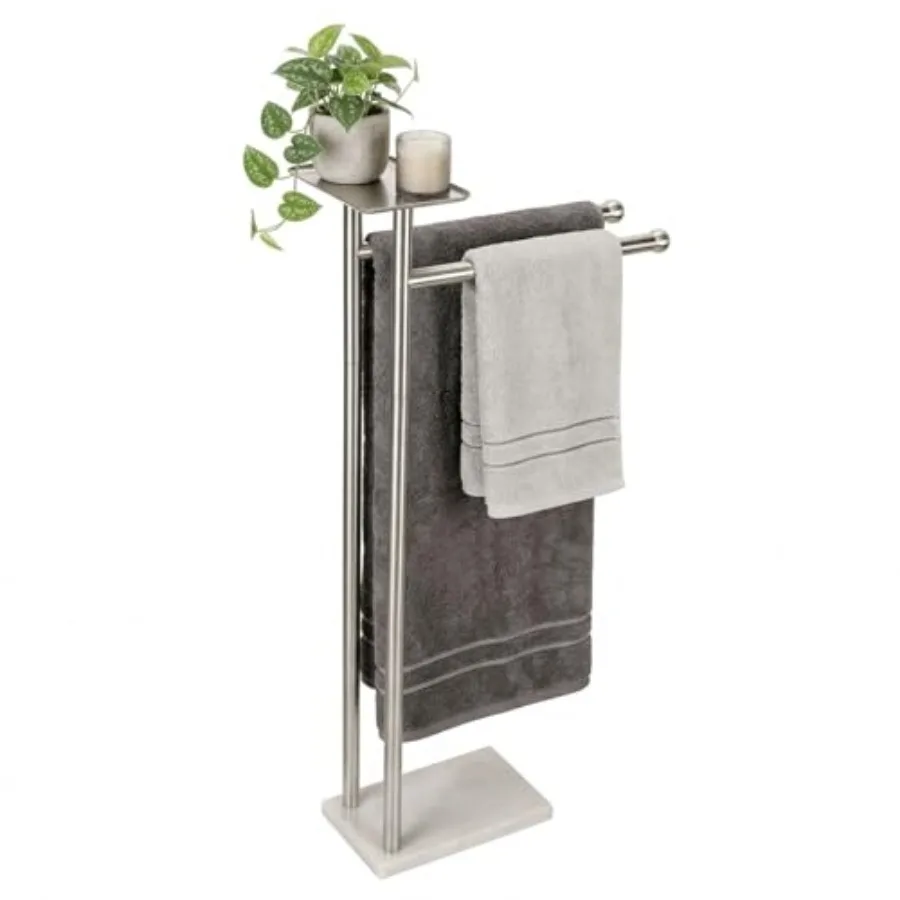 Towel Rack Stand for Bathroom, 2-Tier Freestanding Towel Holder for Bath Towels, Practical Shelf on Top, Heavy Duty Bathroom Ac
Towel Rack Stand for Bathroom, 2-Tier Freestanding Towel Holder for Bath Towels, Practical Shelf on Top, Heavy Duty Bathroom Ac