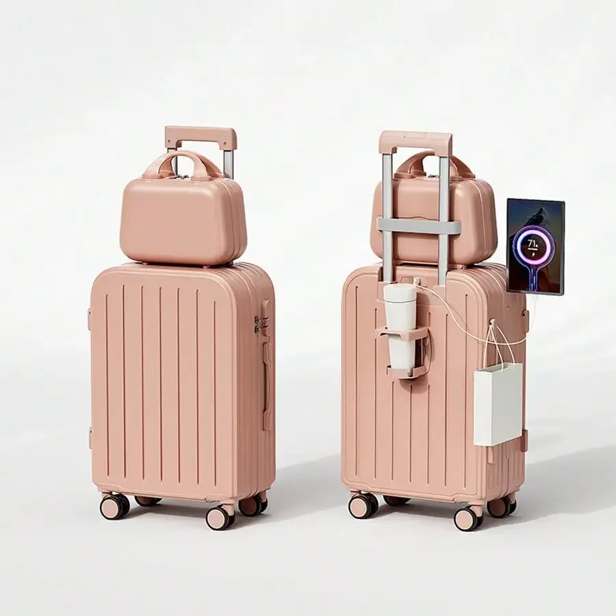 1pcs/2pcs Minimalist Solid Colorful Luggage Set, Hard Shell Zipper Trolley Suitcase With Square Small Makeup Handbag And Wheels
1pcs/2pcs Minimalist Solid Colorful Luggage Set, Hard Shell Zipper Trolley Suitcase With Square Small Makeup Handbag And Wheels