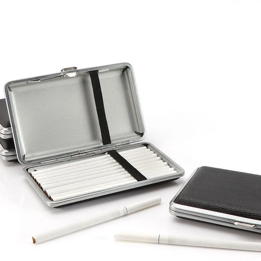 Premium Metal Cigarette Case Buckle Design Portable Flat Storage Box Anti-Squeeze Moisture-Proof Durable Cigarette Accessory
Premium Metal Cigarette Case Buckle Design Portable Flat Storage Box Anti-Squeeze Moisture-Proof Durable Cigarette Accessory