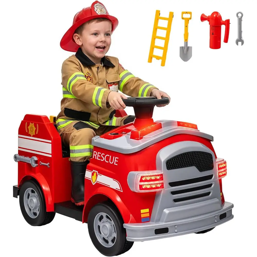 12V Electric Ride-on Fire Truck for Kids with Siren, Lights, Tools, and Music
12V Electric Ride-on Fire Truck for Kids with Siren, Lights, Tools, and Music