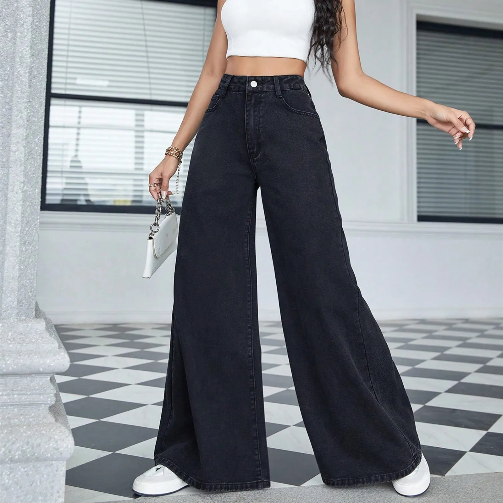 Loose Women Jeans High Waist Design Adjustable Straight Crotch Retro Style Trousers Cotton Fabric Comfortable Casual Style
Loose Women Jeans High Waist Design Adjustable Straight Crotch Retro Style Trousers Cotton Fabric Comfortable Casual Style