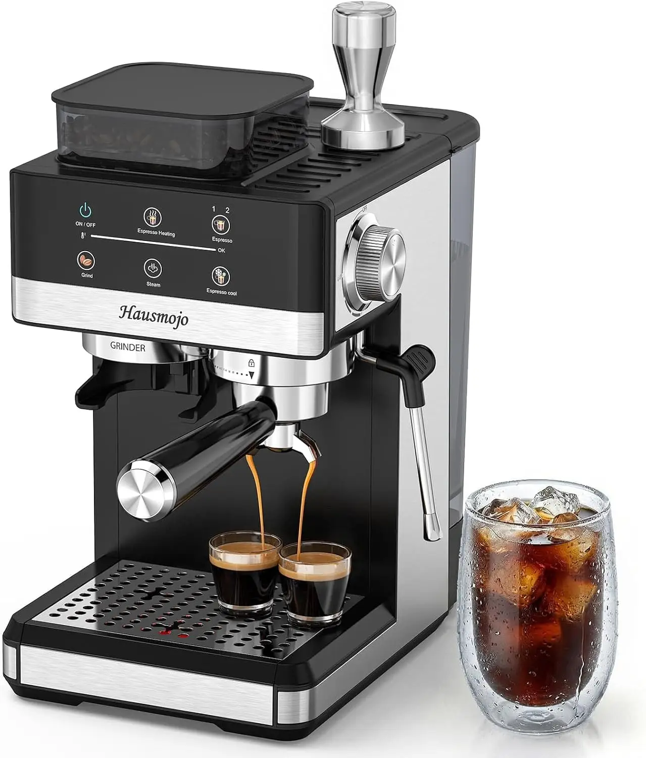 Machine with Grinder, 20Bar Expresso Coffee Machines with Milk Frother, Professional Compact Stainless Steel Coffee Mak
Machine with Grinder, 20Bar Expresso Coffee Machines with Milk Frother, Professional Compact Stainless Steel Coffee Mak