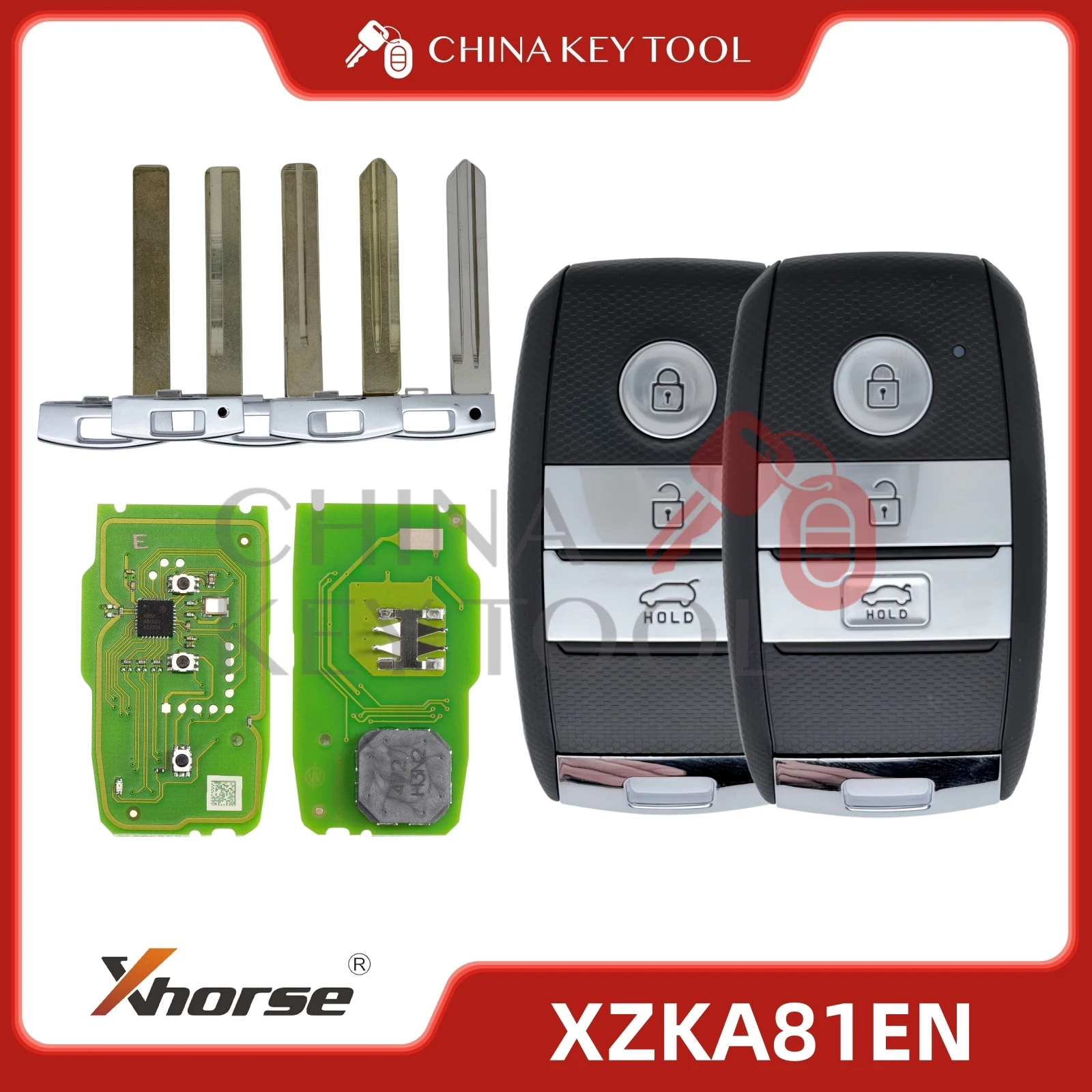 XHORSE XZKA81EN Special PCB Board 3 Buttons Exclusively for Hyundai & Kia Model With Key Shell With Logo Global Version
XHORSE XZKA81EN Special PCB Board 3 Buttons Exclusively for Hyundai & Kia Model With Key Shell With Logo Global Version
