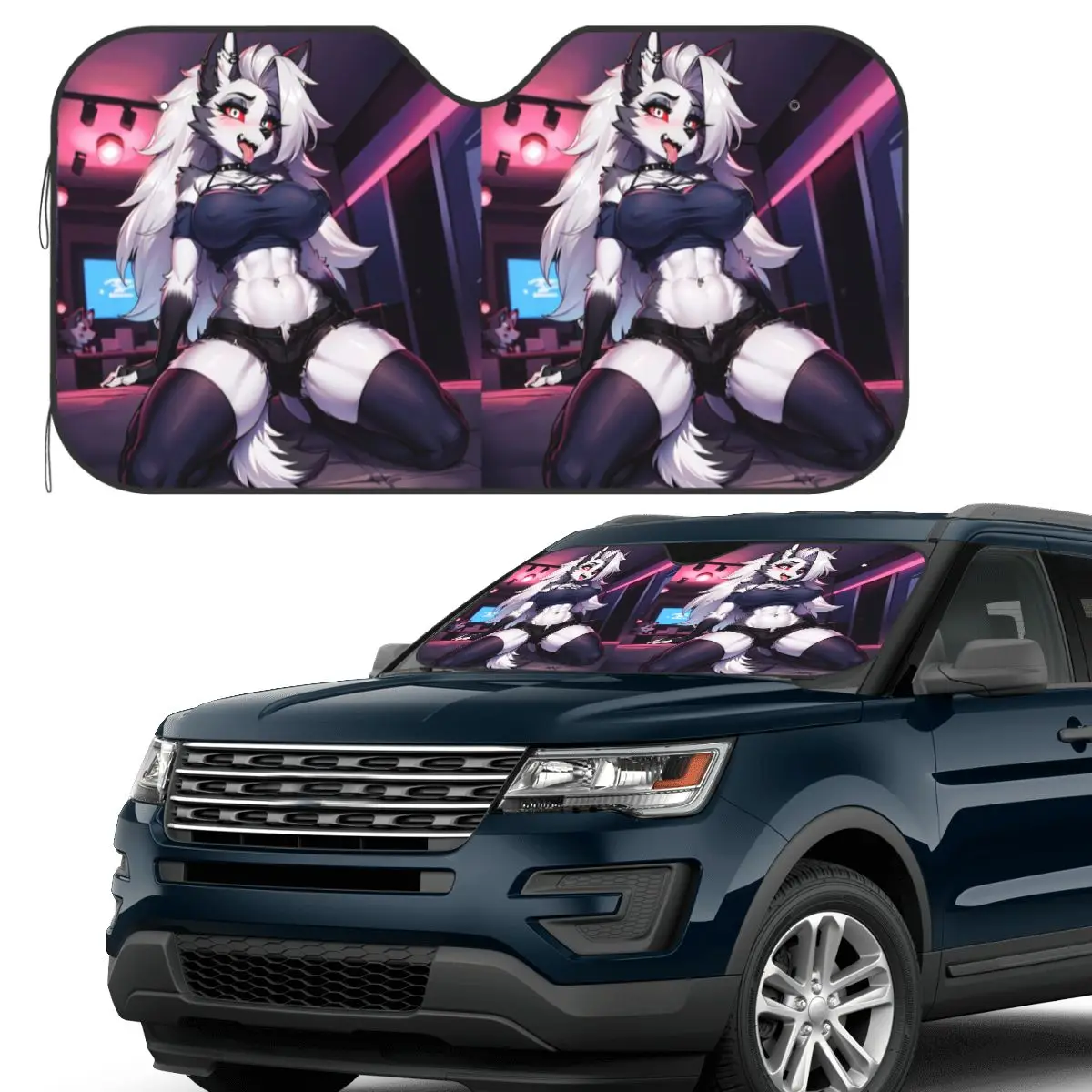 Helluva Boss Loona солнцезащитный козырек на лобовое стекло автомобиля, солнцезащитный козырек, аксессуары, чехлы
Helluva Boss Loona солнцезащитный козырек на лобовое стекло автомобиля, солнцезащитный козырек, аксессуары, чехлы