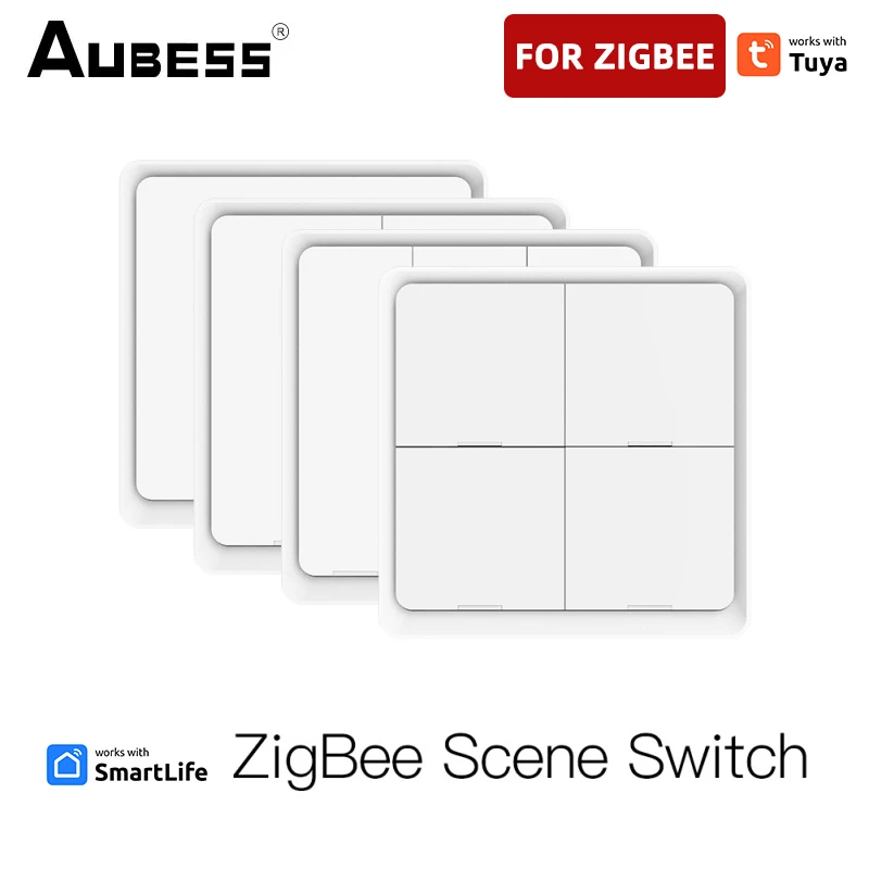 Смарт-переключатель Tuya ZigBee, Беспроводной 4-Кнопочный переключатель, 12 режимов работы, на батарейках
Смарт-переключатель Tuya ZigBee, Беспроводной 4-Кнопочный переключатель, 12 режимов работы, на батарейках