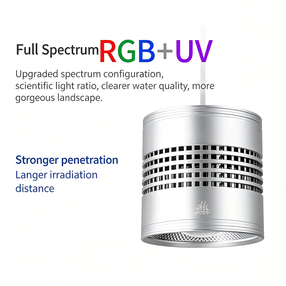 WEEK AQUA T90pro 90W Full Spectrum Plant Grow Downlight Bluetooth Dimming Timing Aquarium LED for Aquatic Plant Tank
WEEK AQUA T90pro 90W Full Spectrum Plant Grow Downlight Bluetooth Dimming Timing Aquarium LED for Aquatic Plant Tank