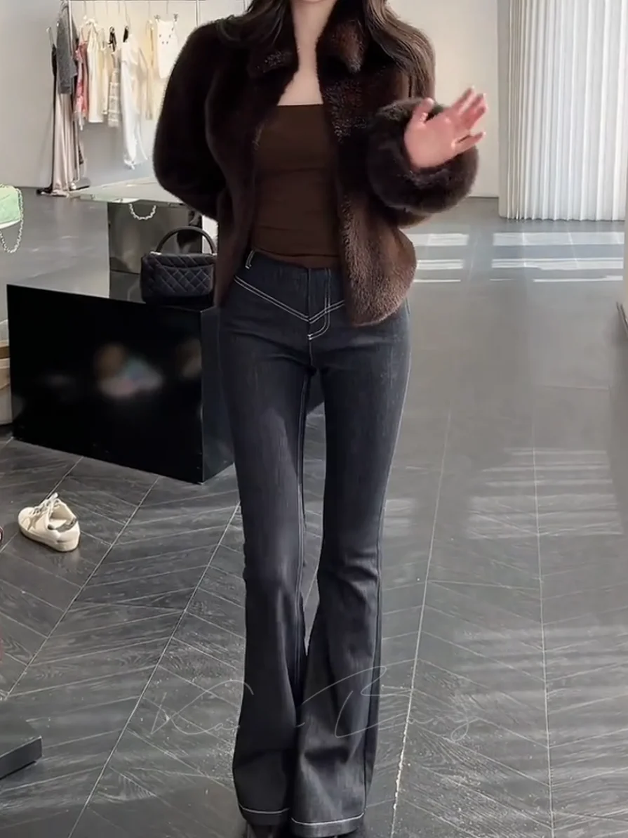 Black Slimming High Waist 'Double V' Design Denim Pants Women's Casual Stretch Cotton Jeans Long Trousers Fashionable Decorat...
Black Slimming High Waist 'Double V' Design Denim Pants Women's Casual Stretch Cotton Jeans Long Trousers Fashionable Decorat...