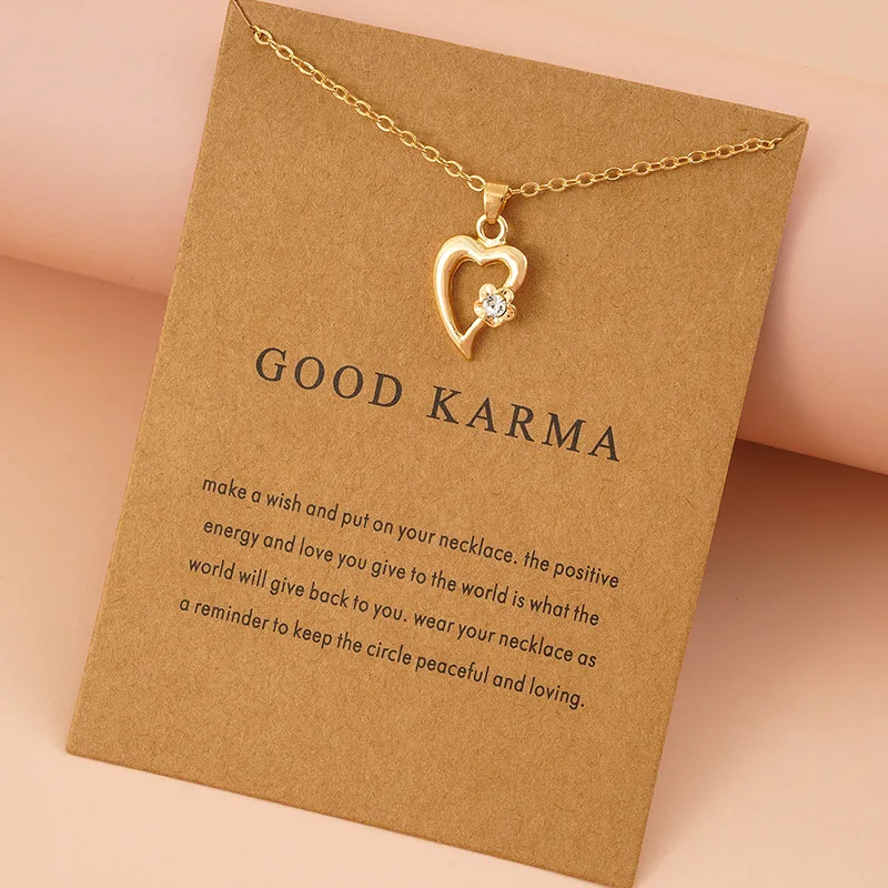 Heart Pendant Card Necklace Chain Necklace with Diamonds Heart Dot Diamond Heart Women's
Heart Pendant Card Necklace Chain Necklace with Diamonds Heart Dot Diamond Heart Women's