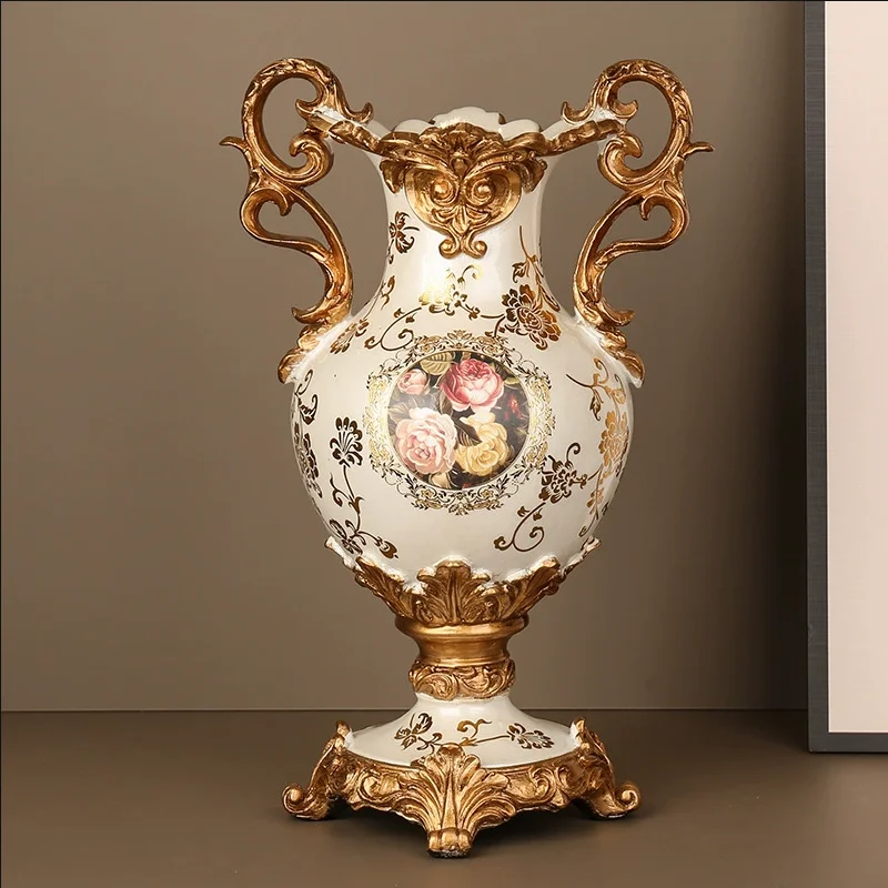35cm/European antique vase, home living room entrance, TV cabinet, dining room decoration, resin decoration model room
35cm/European antique vase, home living room entrance, TV cabinet, dining room decoration, resin decoration model room