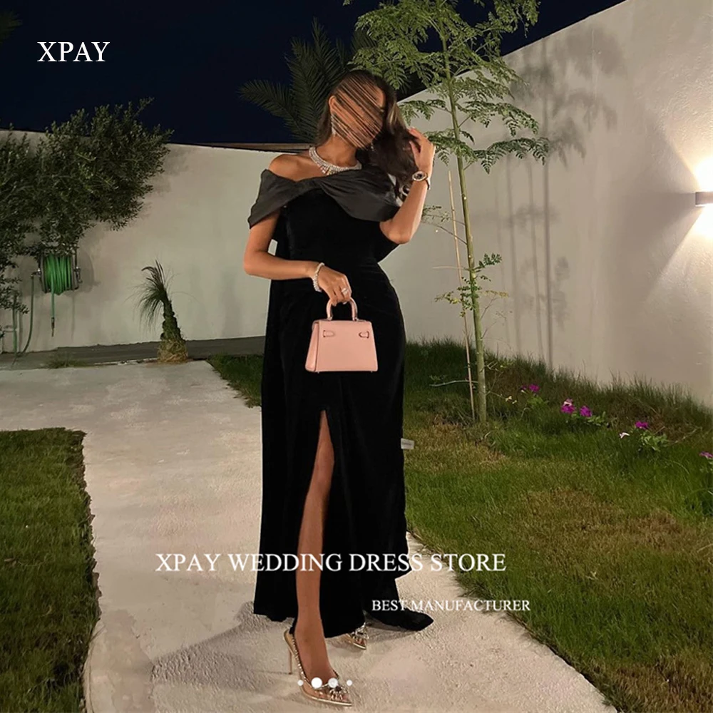 XPAY Black Vintage Saudi Arabic Women Evening Dresses Side Split Off Shoulder Women Prom Gowns Formal Party Night Occasion Dress
XPAY Black Vintage Saudi Arabic Women Evening Dresses Side Split Off Shoulder Women Prom Gowns Formal Party Night Occasion Dress