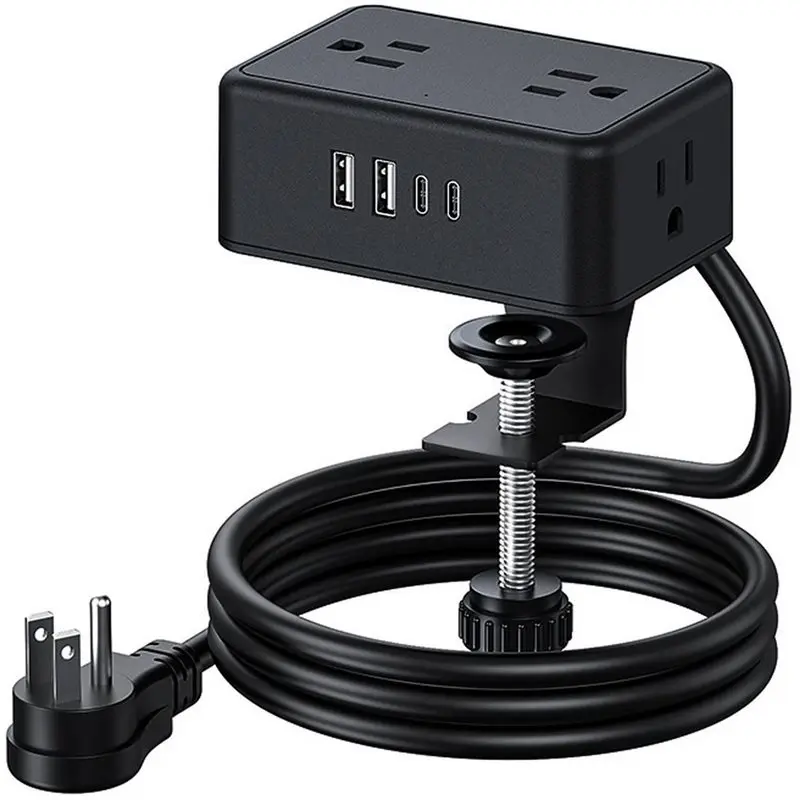 A97I-US Plug 4 AC Outlets 2 USB A 2 USB C Port 20W Adjustable Clamp On Power Strip Fast For Electronic Products, Tablets
A97I-US Plug 4 AC Outlets 2 USB A 2 USB C Port 20W Adjustable Clamp On Power Strip Fast For Electronic Products, Tablets