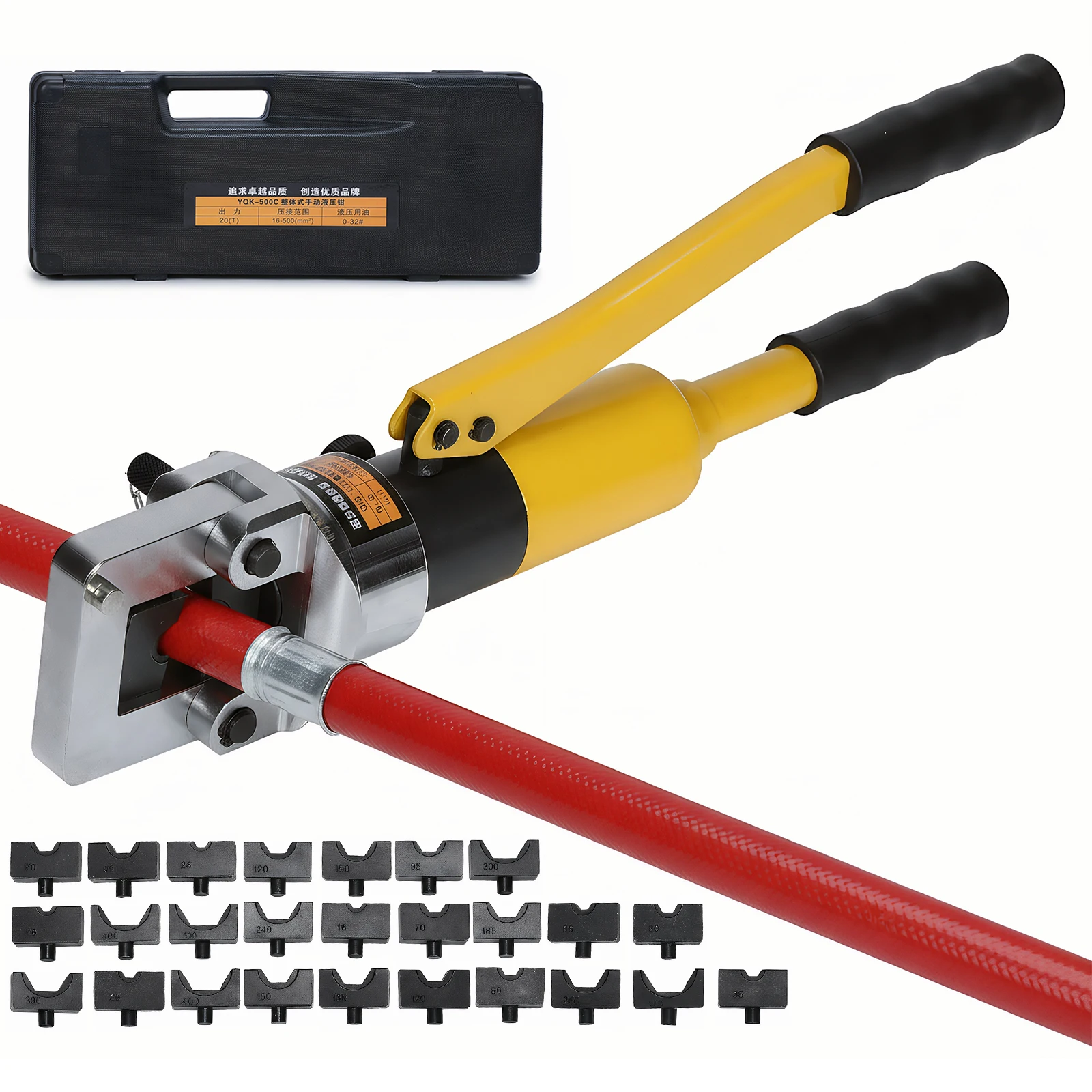 Гидравлический пресс-клещи для опрессовки клемм, ручной, усиленный, в кейсе, для ремонта, промышленного и электромонтажного применения
Гидравлический пресс-клещи для опрессовки клемм, ручной, усиленный, в кейсе, для ремонта, промышленного и электромонтажного применения