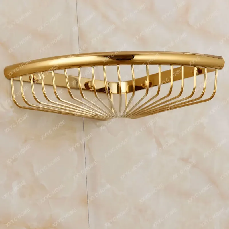 Copper Gold Triangle Basket Bathroom Hardware Pendant Cosmetics Shelf Basket Shelf Single Layer Triangle Storage Rack
Copper Gold Triangle Basket Bathroom Hardware Pendant Cosmetics Shelf Basket Shelf Single Layer Triangle Storage Rack