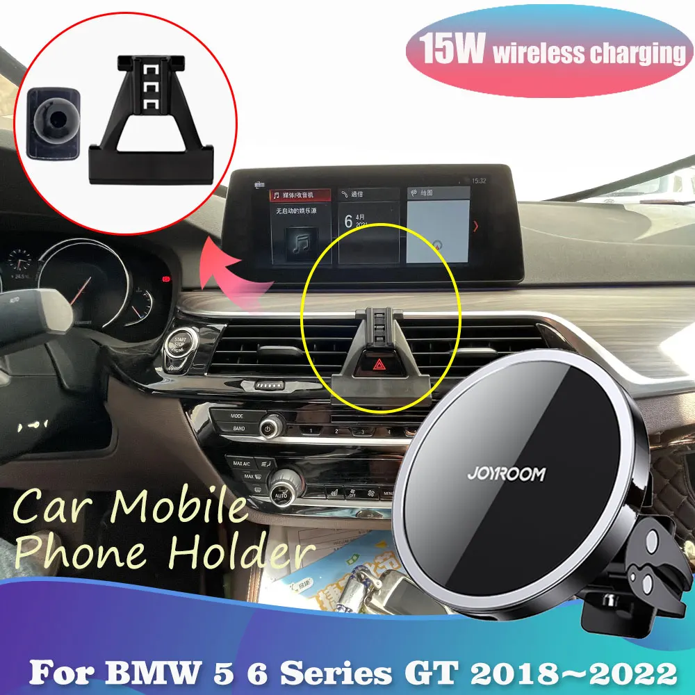Phone Holder for BMW 5 6 Series GT G30 G31 G32 520i 530i 630d 2018~2022 Clip Magnetic Stand Wireless Charging Accessories iPhone
Phone Holder for BMW 5 6 Series GT G30 G31 G32 520i 530i 630d 2018~2022 Clip Magnetic Stand Wireless Charging Accessories iPhone