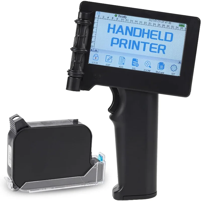 Portable Handheld Inkjet Printer 12.7mm Date Batch Coding Machine for Plastic & Metal Packaging Bags
Portable Handheld Inkjet Printer 12.7mm Date Batch Coding Machine for Plastic & Metal Packaging Bags