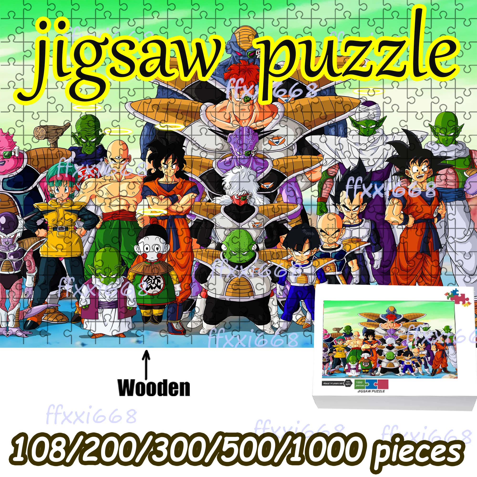 Деревянный пазл Dragon Ball Goku Super Saiyan, 108/200/300/500/1000 деталей, подарок для взрослых фанатов, снимающий стресс, высокое качество
Деревянный пазл Dragon Ball Goku Super Saiyan, 108/200/300/500/1000 деталей, подарок для взрослых фанатов, снимающий стресс, высокое качество