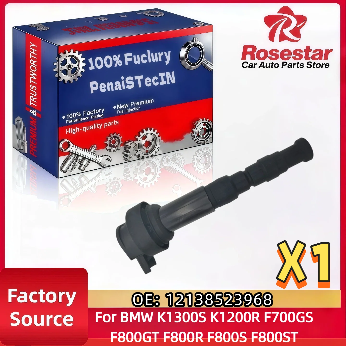 For BMW K1300S K1200R F700GS F800GT F800R F800S F800ST Ignition Coil
For BMW K1300S K1200R F700GS F800GT F800R F800S F800ST Ignition Coil