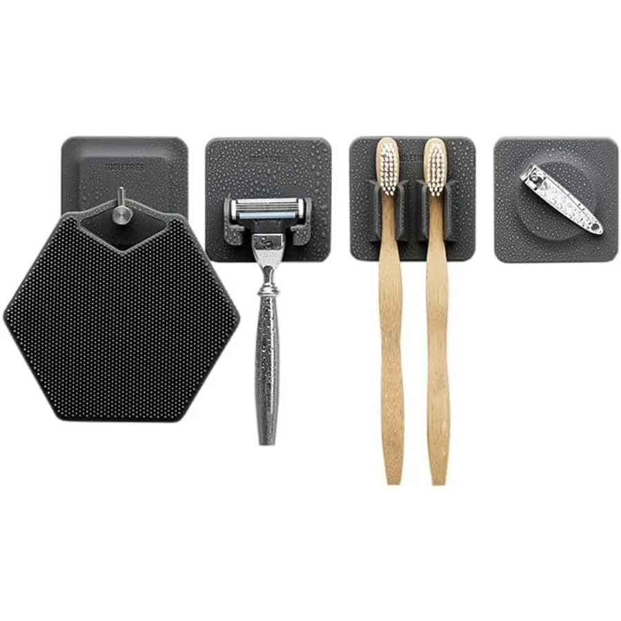 Органайзер для ванной комнаты 4-в-1 из силикона для душа — серый с технологией силиконового сцепления, съемный, многоразовый
Органайзер для ванной комнаты 4-в-1 из силикона для душа — серый с технологией силиконового сцепления, съемный, многоразовый