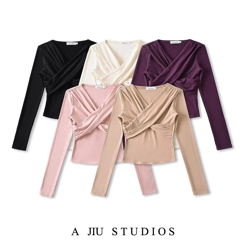 Женская футболка с перекрестным V-ne Long Sve Base irt Inner Wear Street Sle ort Length Pure Desire Slim Fit Top
Женская футболка с перекрестным V-ne Long Sve Base irt Inner Wear Street Sle ort Length Pure Desire Slim Fit Top