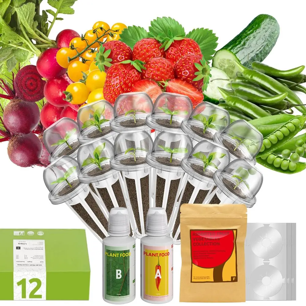 Набор из 12 капсул с семенами фруктов для гидропонных систем AeroGarden, iDOO, Ahopegarden, включая клубнику, огурцы, зеленый перец
Набор из 12 капсул с семенами фруктов для гидропонных систем AeroGarden, iDOO, Ahopegarden, включая клубнику, огурцы, зеленый перец