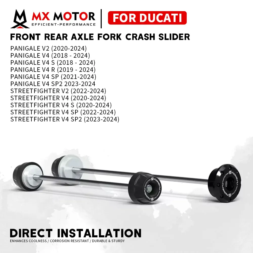 Panigale V2 V4 Motorcycle Front Rear Axle Fork Crash Slider For DUCATI Streetfighter V2 V42018-2024 Rocker Arm Anti-collision